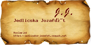 Jedlicska Jozafát névjegykártya